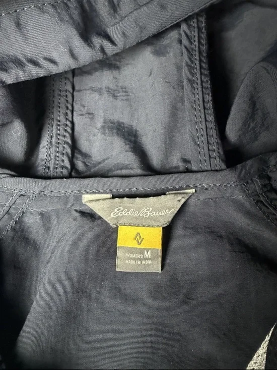 Eddie Bauer Navy Hooded Sleeveless Jacket Vest - Picture 2 of 5